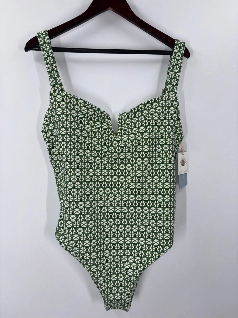Antonio Melani x Style B Simkins Green Charlsie One Piece Swimsuit Swim NWT XL
